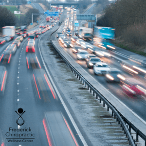 blurred traffic on a busy highway