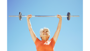older woman strength training