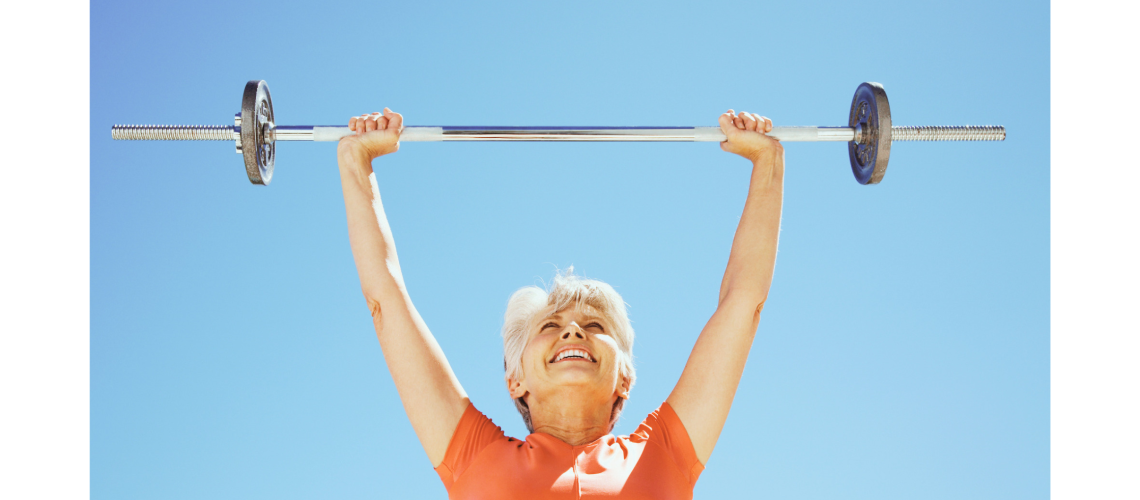 older woman strength training